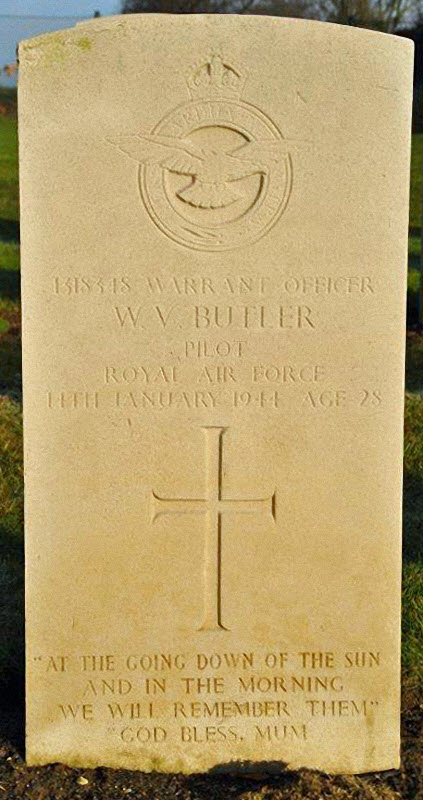 W/O William Valeentine Butler<br/><br /><br />died January 14th, 1944